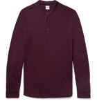 Aspesi - Cotton-Jersey Henley T-Shirt - Men - Burgundy