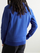 Maison Kitsuné - Logo-Appliquéd Cotton-Jersey Sweatshirt - Blue