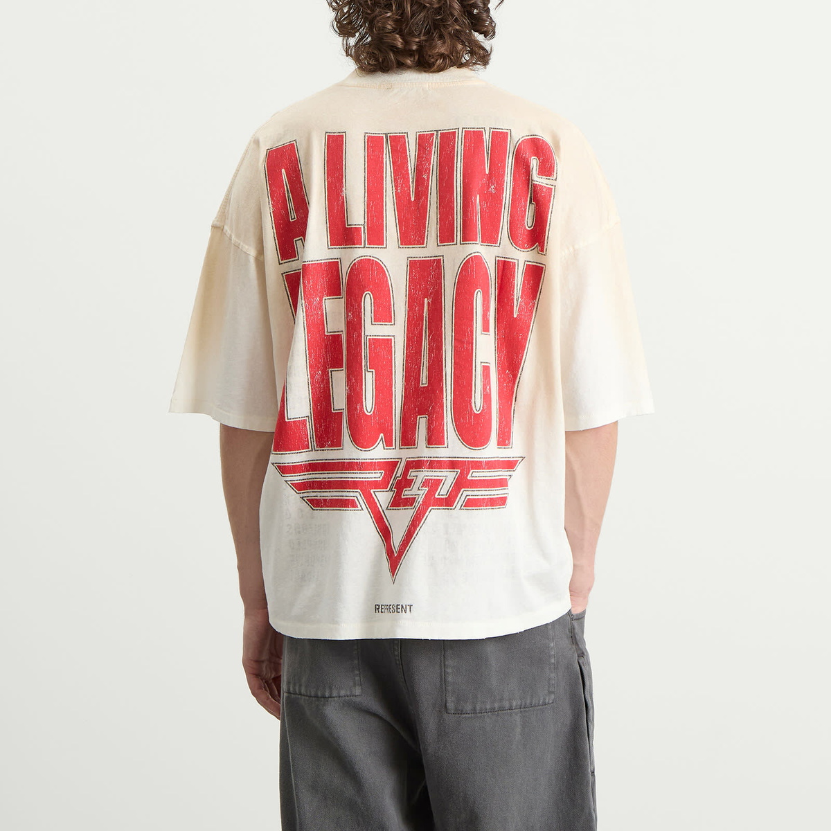 Represent Men's Living Legacy Tour T-Shirt in Washed Ecru