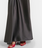 Victoria Beckham Posy draped gathered crêpe satin gown
