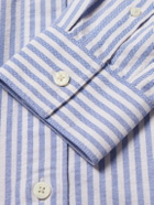 NN07 - Colby 5910 Button-Down Collar Striped Organic Cotton Oxford Shirt - Blue
