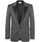 Saint Laurent - Silver Slim-Fit Sequinned Woven Blazer - Men - Silver