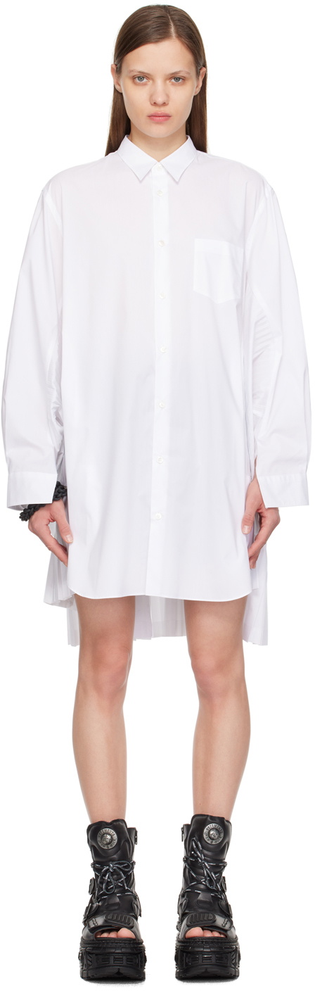 Junya Watanabe White Pleated Minidress