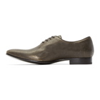 Haider Ackermann Gold and Black Distressed Leather Oxfords