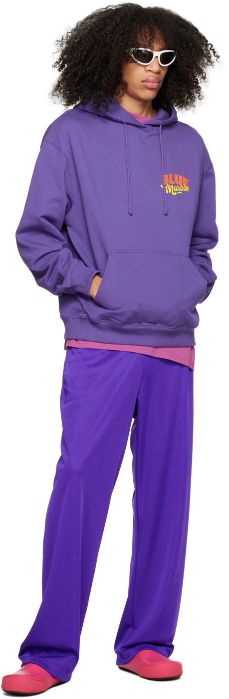 BLUEMARBLE Purple Flower Print Hoodie