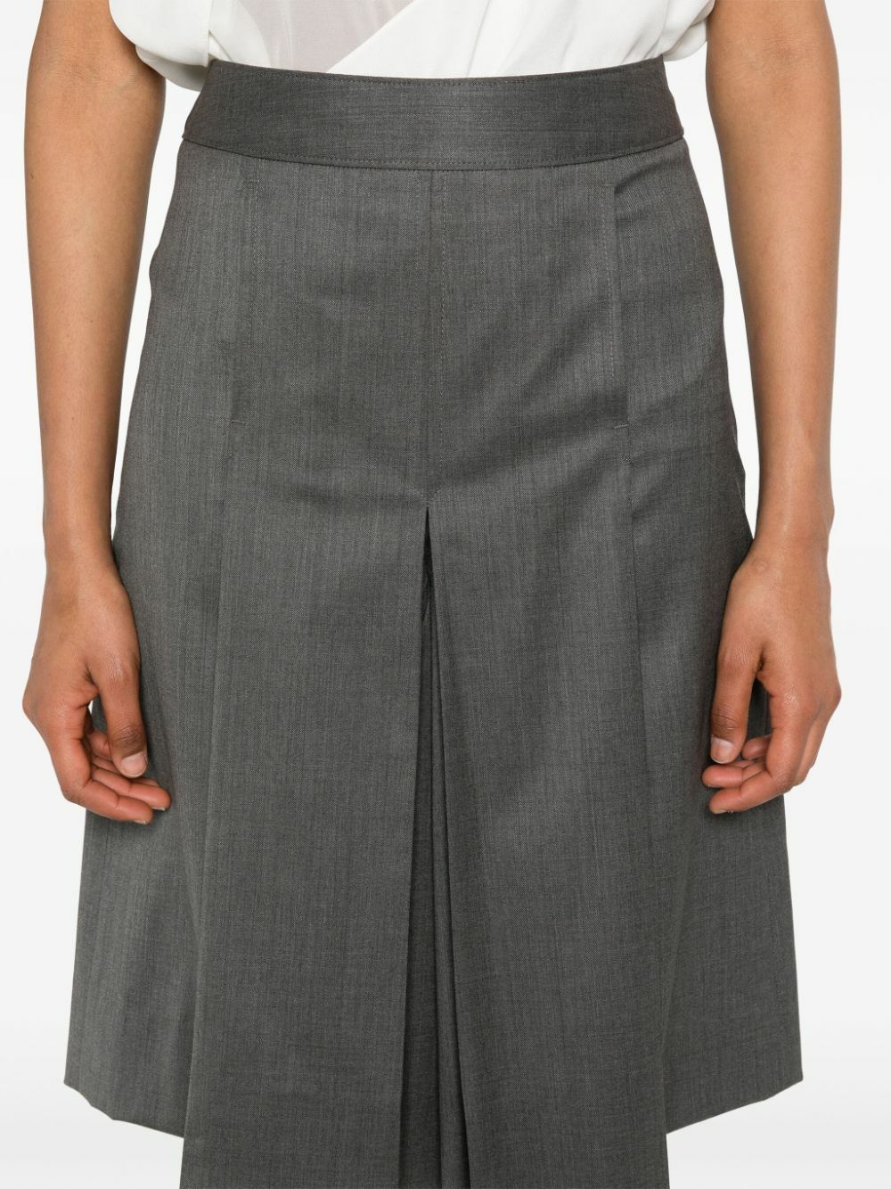 Peter Do Grey Wide-Leg Layered Shorts