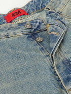 424 - Straight-Leg Distressed Denim Shorts - Blue