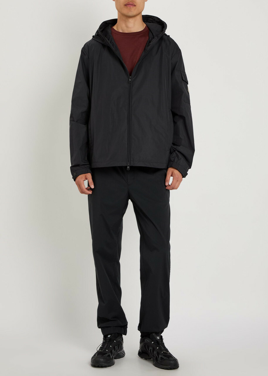 Moncler Sassiere Hooded Shell Jacket Black