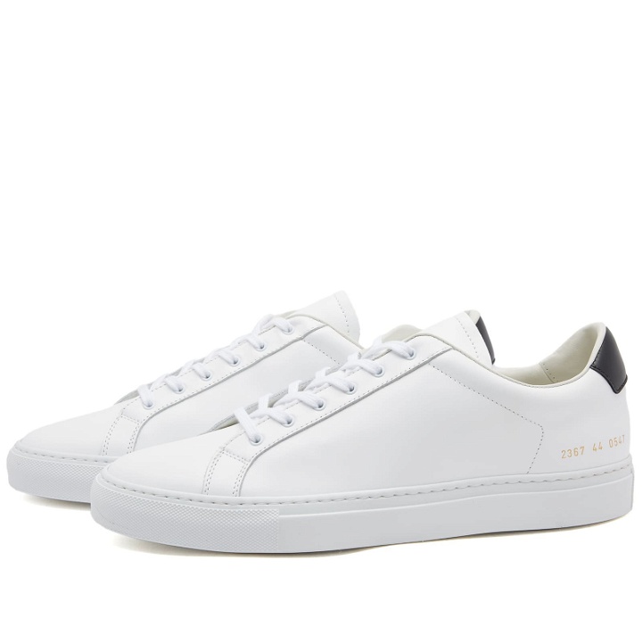 Photo: Common Projects Men's Retro Low Sneakers in White/Black