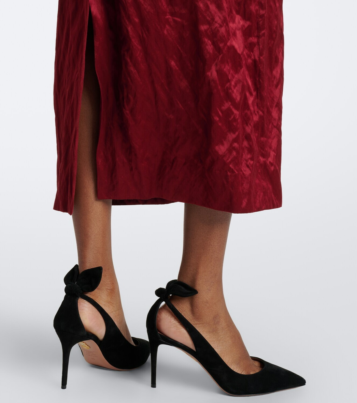 Erdem Embellished satin cocktail dress