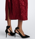 Erdem Embellished satin cocktail dress