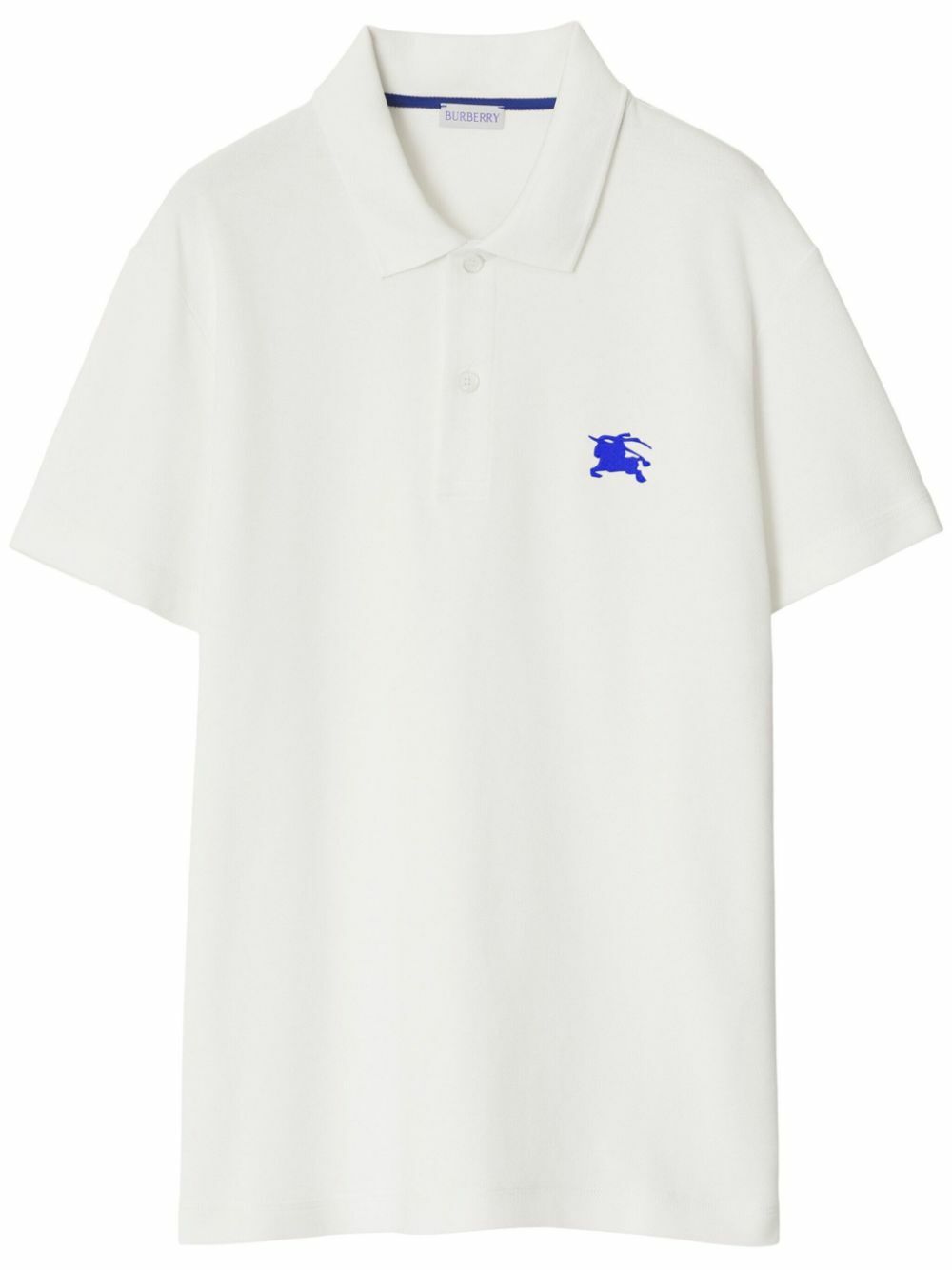 Burberry White Equestrian Knight Design Cotton Polo Shirt Burberry