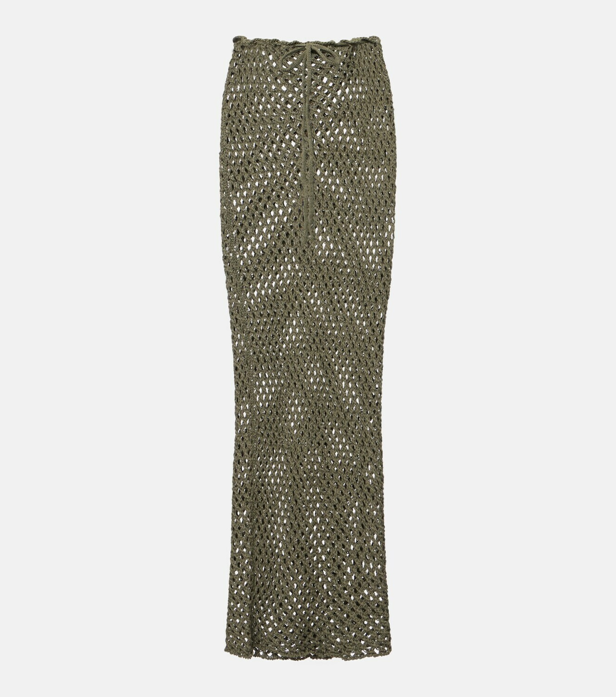 Bananhot Magen crochet cotton-blend maxi skirt