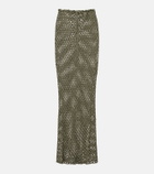 Bananhot Magen crochet cotton-blend maxi skirt