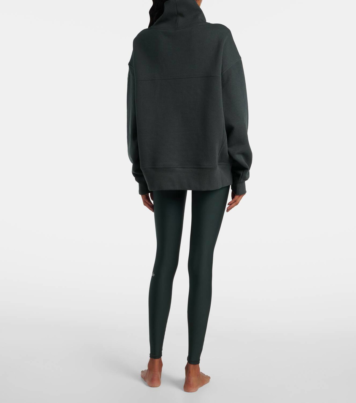 Alo Yoga Hazy cotton-blend fleece sweatshirt