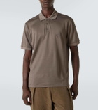 Giorgio Armani Silk, linen and cotton polo shirt