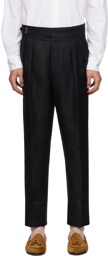 Ralph Lauren Purple Label Black Pleated Trousers