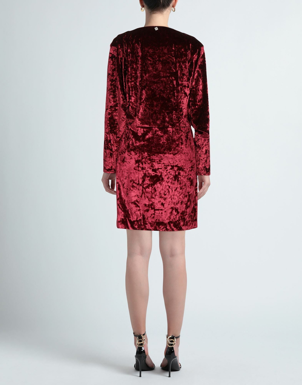 Manila Grace Womens Mini dress in Burgundy