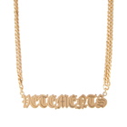 VETEMENTS Gothic Logo Necklace