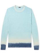 Kiton - Hand-Dyed Wool and Silk-Blend Sweater - Blue