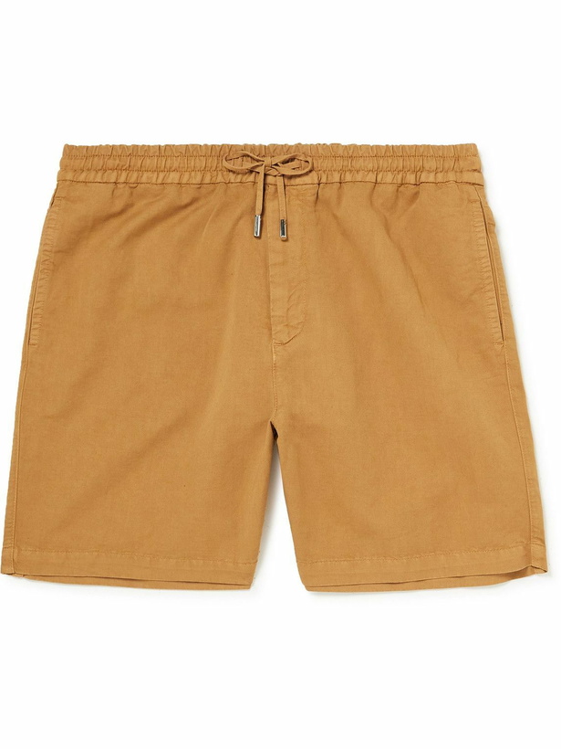 Photo: Mr P. - Cotton and Linen-Blend Twill Drawstring Shorts - Yellow