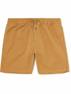 Mr P. - Cotton and Linen-Blend Twill Drawstring Shorts - Yellow