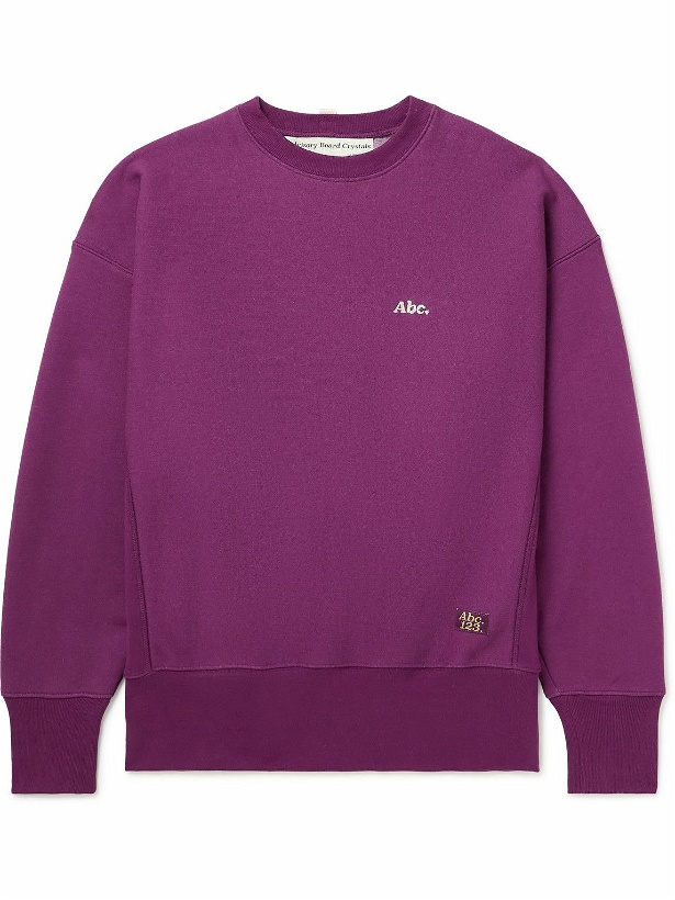 Photo: Abc. 123. - Logo-Detailed Cotton-Blend Jersey Sweatshirt - Purple