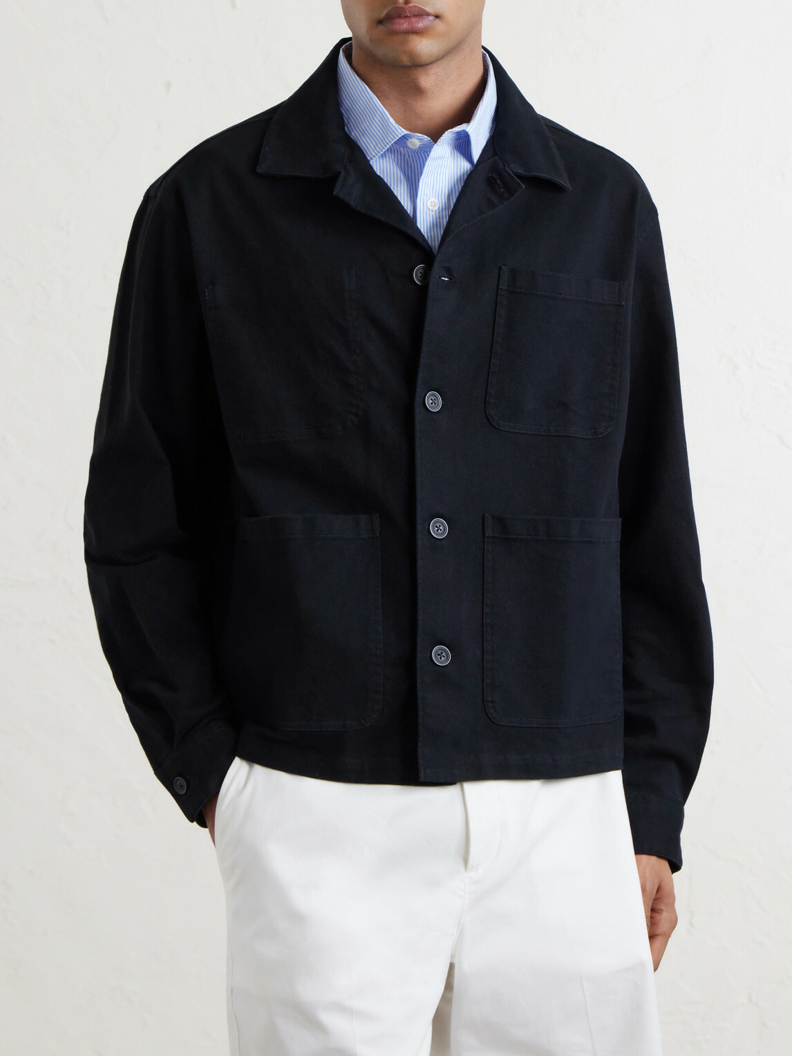 Onia - Cotton-Blend Twill Chore Jacket - Black