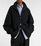 The Frankie Shop Baxter oversized pinstripe blouson jacket