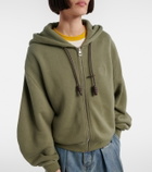 Loewe Flamenco cotton and cashmere zip-up hoodie
