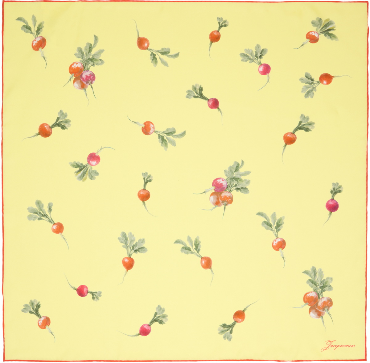 JACQUEMUS Yellow 'The Radish' Scarf
