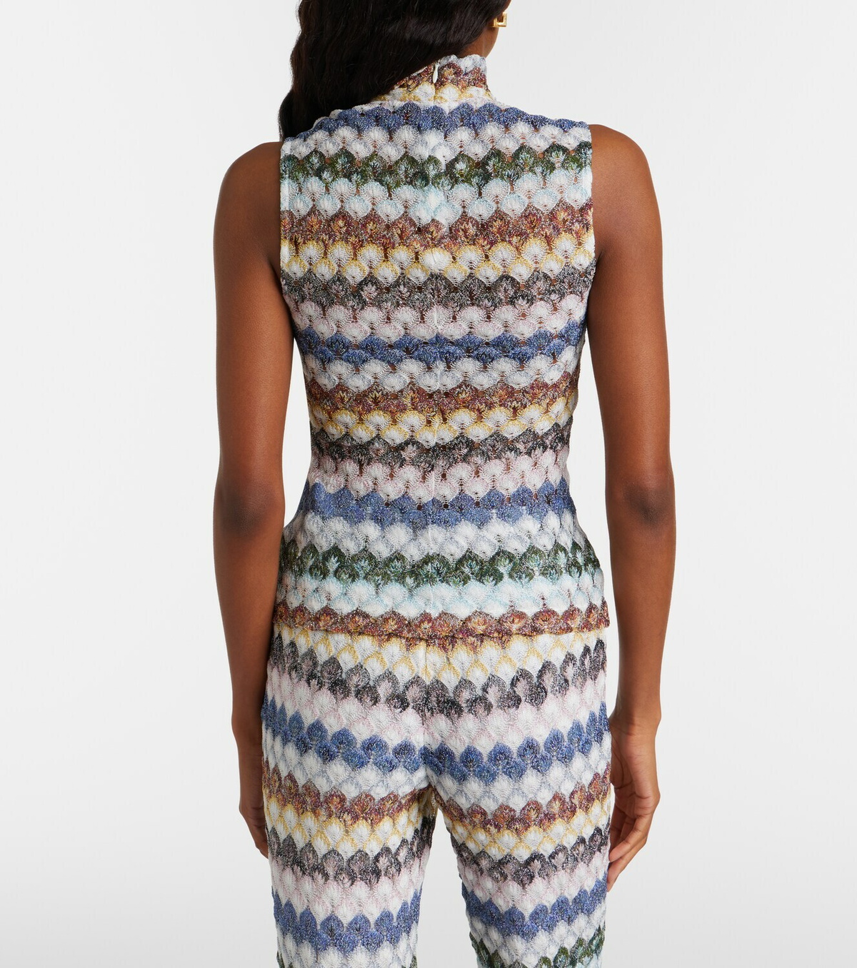 Missoni Knitted lamé tank top