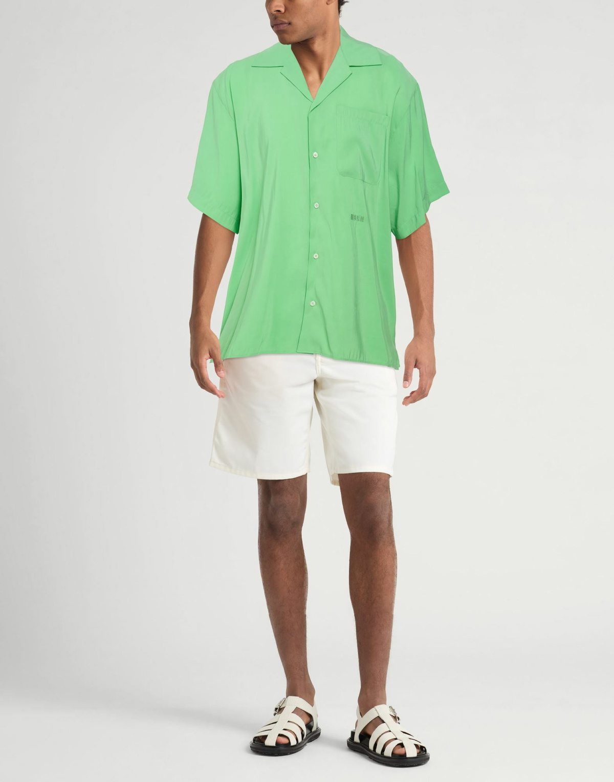 Msgm Mens Shirt Light in Green