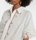 Alémais Embroidered linen shirt