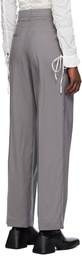 LOW CLASSIC Gray Wide-Leg Trousers