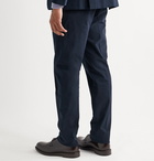 Canali - Slim-Fit Stretch-Cotton Twill Suit Trousers - Blue