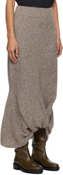 Lauren Manoogian Gray Knot Midi Skirt
