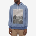 Nanga Men's Eco Hybrid Contour Map Logo Hoody in Navy