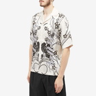 AMIRI Men's Floral Silk Vacation Shirt in Alabaster