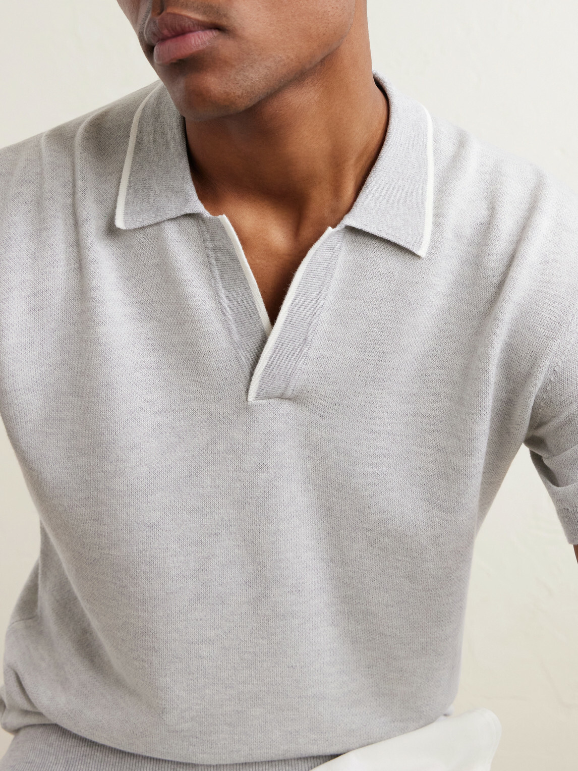 Orlebar Brown - Horton Cotton and Wool-Blend Polo Shirt - Gray