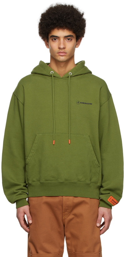 Photo: Heron Preston Green Cotton Hoodie