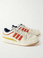 adidas Consortium - WOOD WOOD Forum Low Leather, Mesh and Suede Sneakers - White