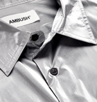 AMBUSH® - Oversized Metallic Coated-Shell Shirt - Silver
