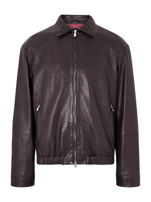 Photo: Brunello Cucinelli - Leather Jacket - Brown