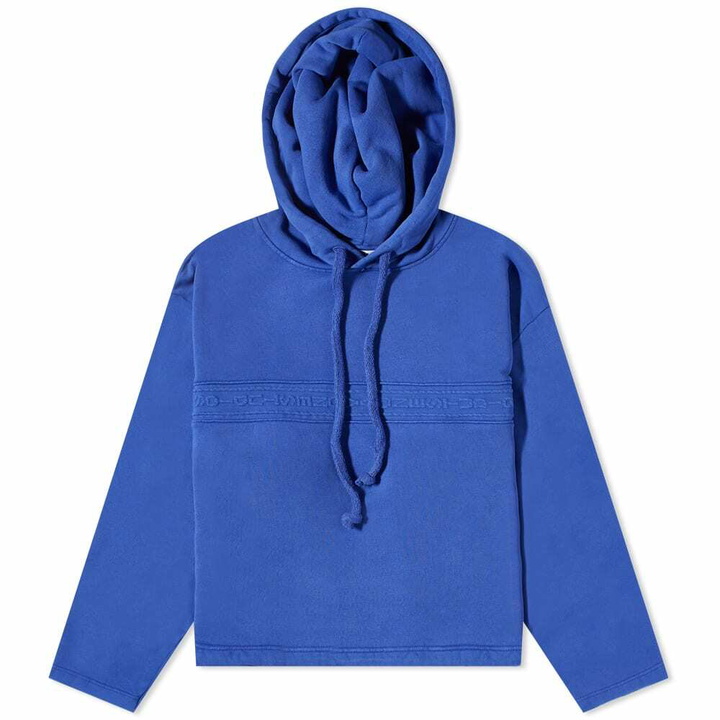 Photo: Acne Studios Men's Farmy Chain Rib Hoody in Sea Blue