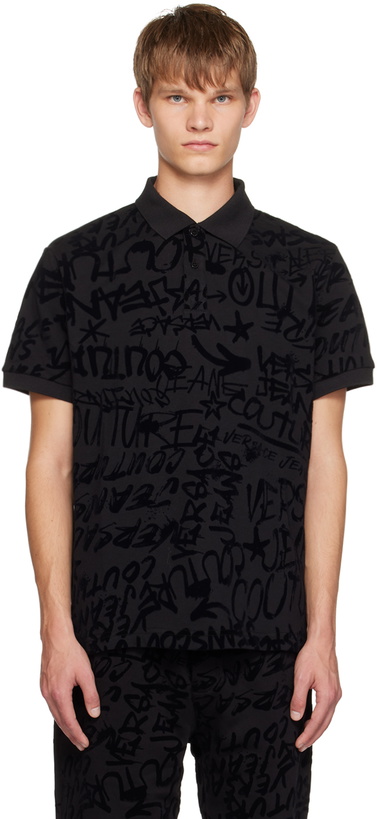 Photo: Versace Jeans Couture Black Graffiti Polo