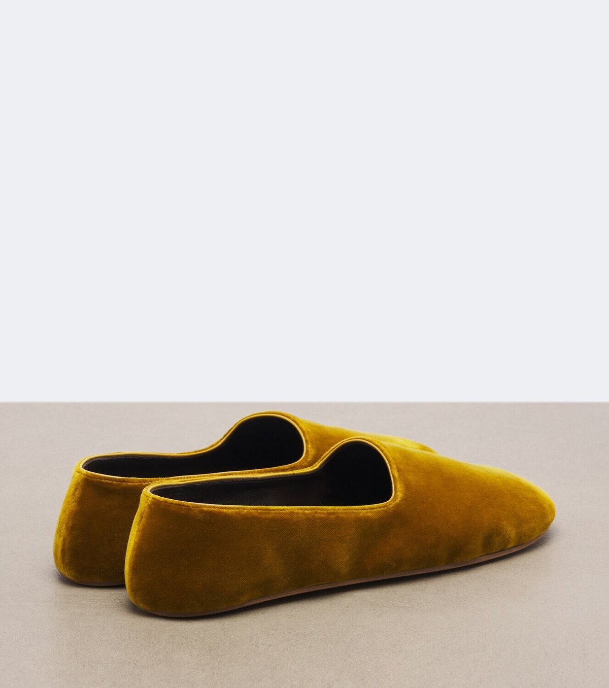 The Row Ponti velvet slip-on shoes