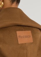 JW Anderson Belted Wool Wrap Coat Brown