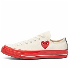 Comme des Garçons Play x Converse Chuck Taylor Red Sole Low Sneakers in Off White