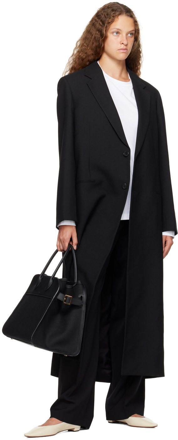 The Row Black Cheval Coat The Row